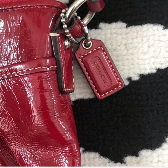 Coach Red Patent Pleated Swing-pack Bag - Picture 4 of 6